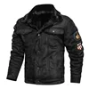 Chaquetas y abrigos de estilo Retro para hombre, chaqueta de cuero de ante, chaqueta de cuero para motocicleta, abrigo cálido con forro de piel, abrigo de terciopelo para invierno ► Foto 3/6