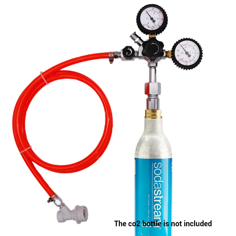 Homebrew Kegerator Regulator Gauge With W21.8 Inlet & T21*4 Adapter