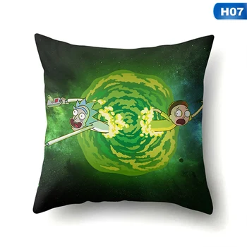 

Rick And Morty Season Pillow Cover Bedroom Home Office Decorative Pillowcase Square Zipper Pillow cases Satin Soft No Fade