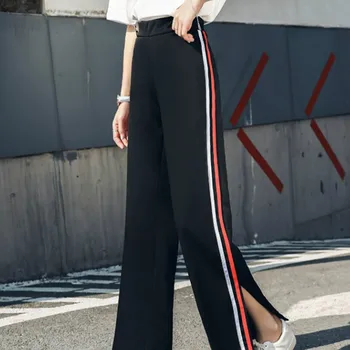 

Pants Women Wide Leg Loose High Waist Korean Style Trendy Leisure Long Trousers Womens Clothing Elegant Solid Color Summer Chic