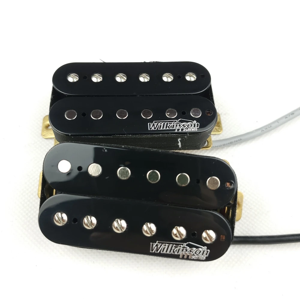 1 Set Wilkinson Nero Chitarra Elettrica Humbucker Pickup Wohhb (Necke E Bridg)