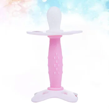 

Silicone Teether Durable Soothing Teething Toy Safe Molar Tool Soft Teething Gel Stick for Baby Infnat Newborn (Pink)