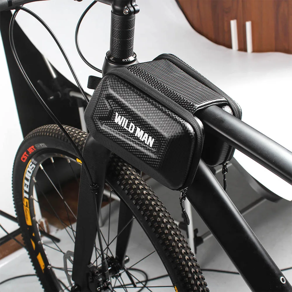 Excellent BIKEIN Cycling Waterproof Cover & Zipper Bag Suitable For All Types Of Bikes Bicycle Top Tube Package MTB Black Storage Bags 8