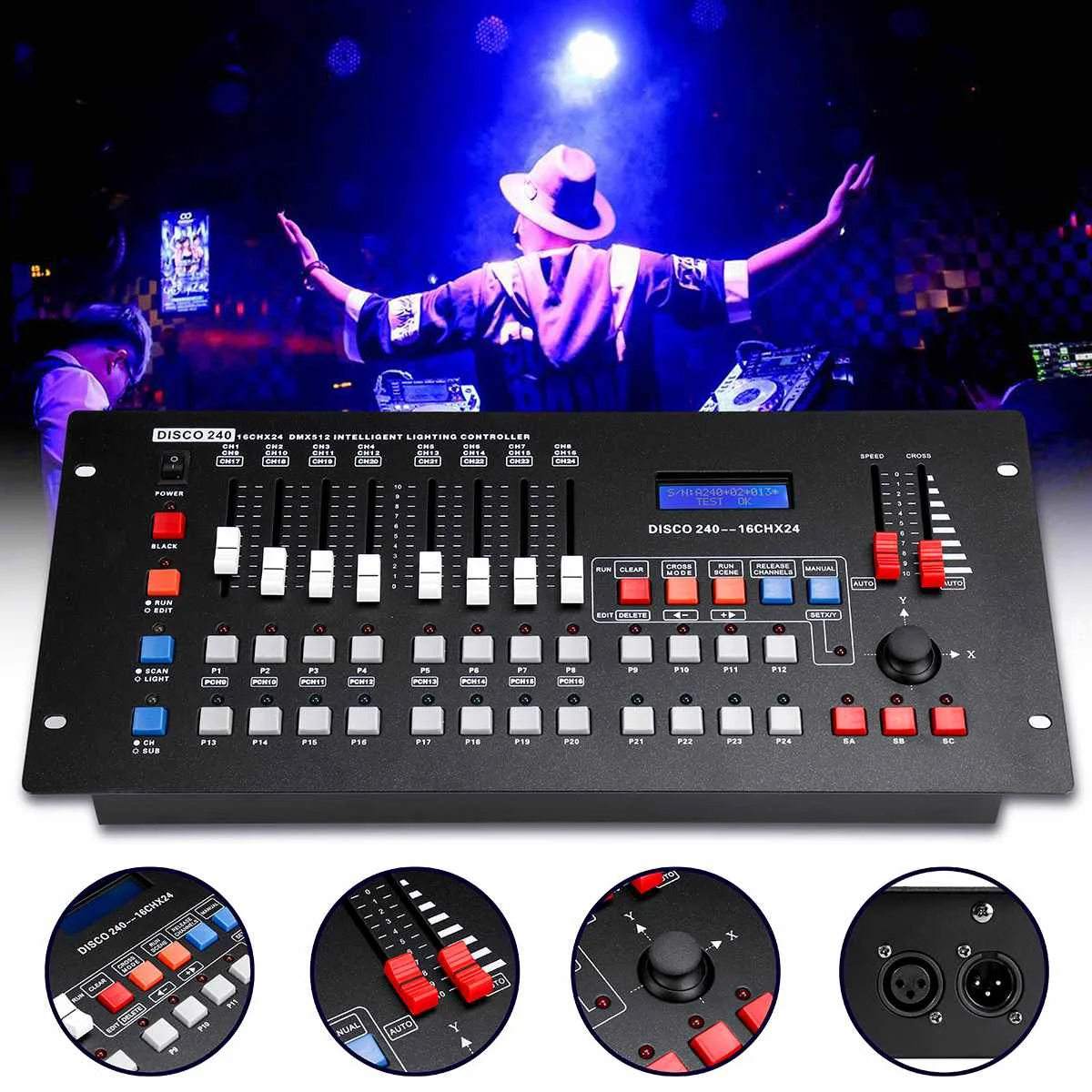 

New LCD Display 192 DMX Controller DJ Equipment DMX 512 Console Lighting For LED Par Moving Head Spotlights DJ Controller
