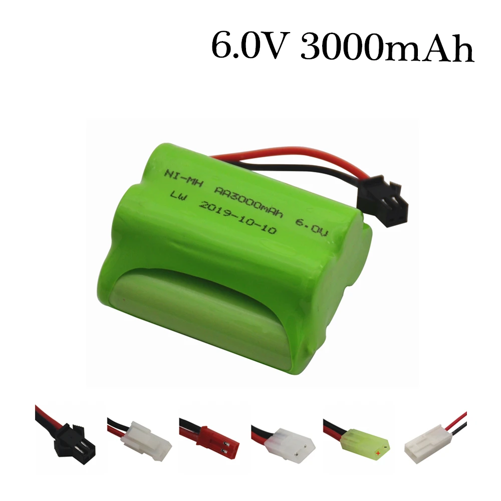 

6v 3000mah NiMH Battery For Rc toys Cars Tanks Robots rc Boats Guns 6v Rechargeable Battery AA Battery Pack 1Pcs