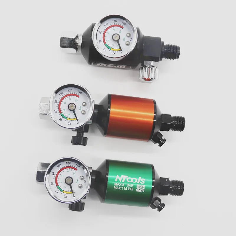 Air Regulator with Air Filter Spray Gun Air Regulator Gauge Air Spray In-Line Water Trap Filter Tools Paint Spray Gun Regulator wood lathe spindle