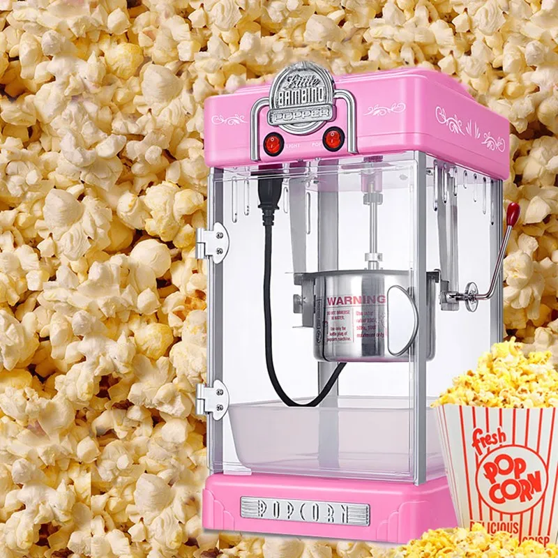 Popcorn Machine for Home Automatic Mini Hot Air Popcorn Maker DIY Corn Popper Children Gift