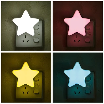 

Mini LED Star Night Light Baby Kids Bedroom Light Control Emergency Night Light Take Good Care Children Sleep 110-220V Pulg