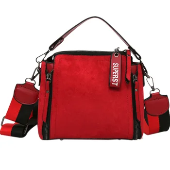 

New Leather Shoulder Bag Women Tote Handbag Bucket Crossbody Bag for Women Ladies Bag Messenger Bag Mini Sac Red