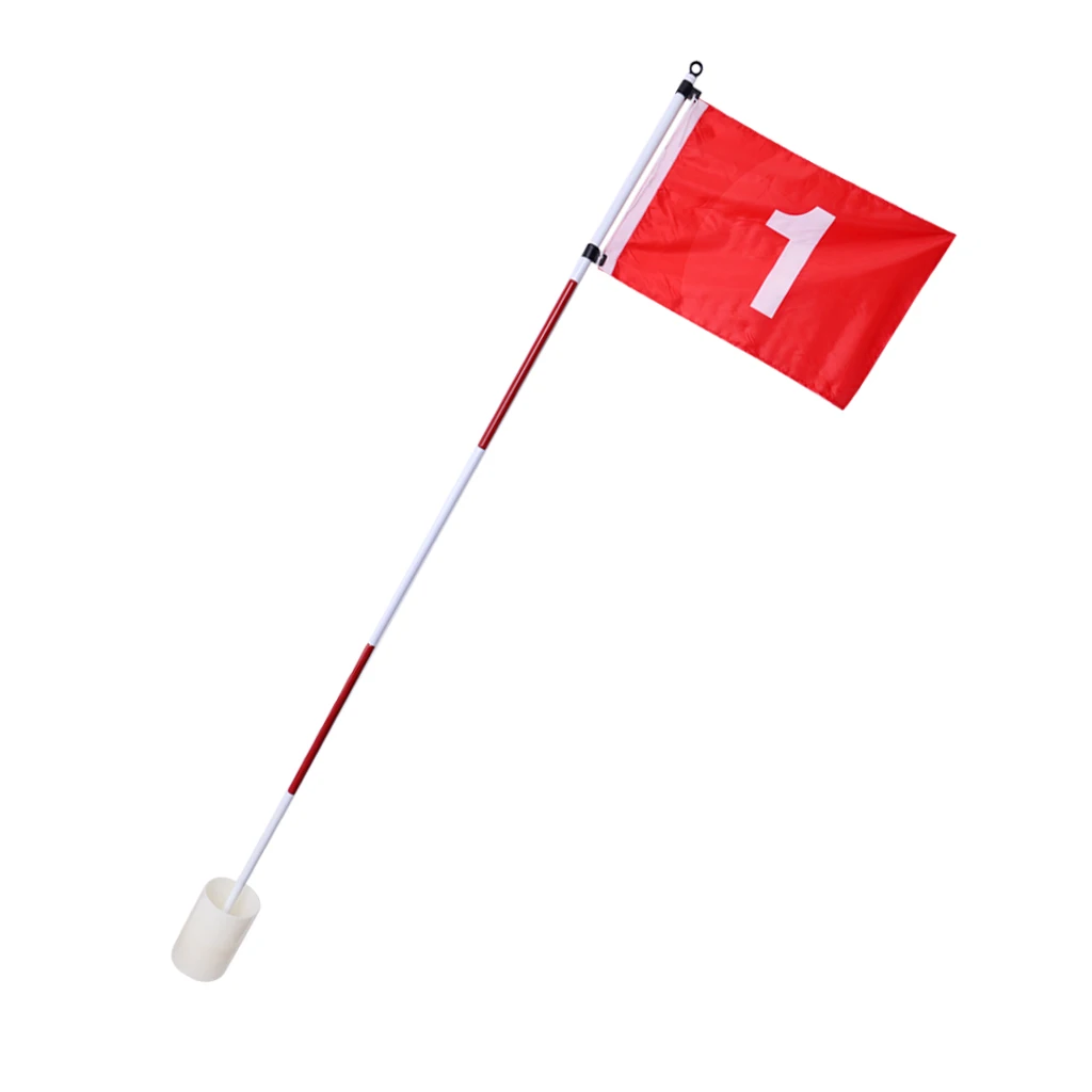 

Numbered portable golf flagpole professional garden putting green and hole cup