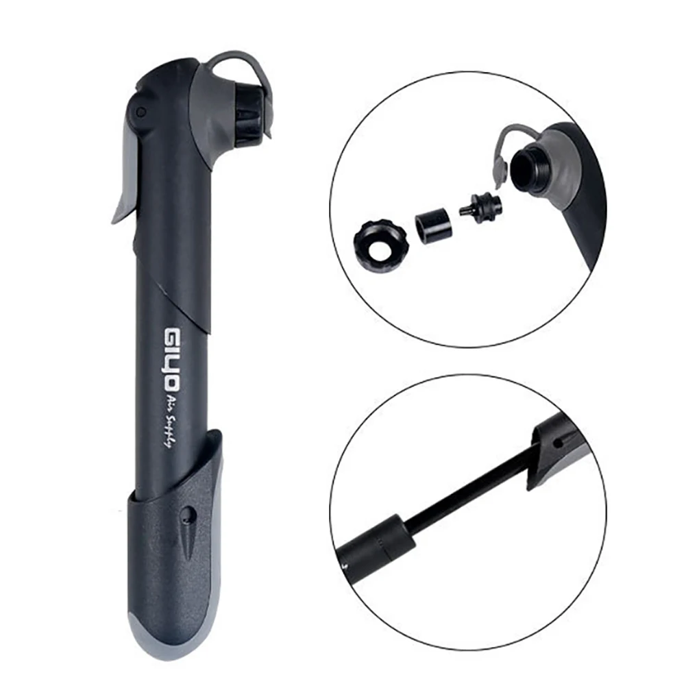 Outdoor Bicycle Mini Pump Cycling Road Bike Portable Tire Dual Nozzle Alloy Steel Mountain Mount Travel With Screws Air Inflator