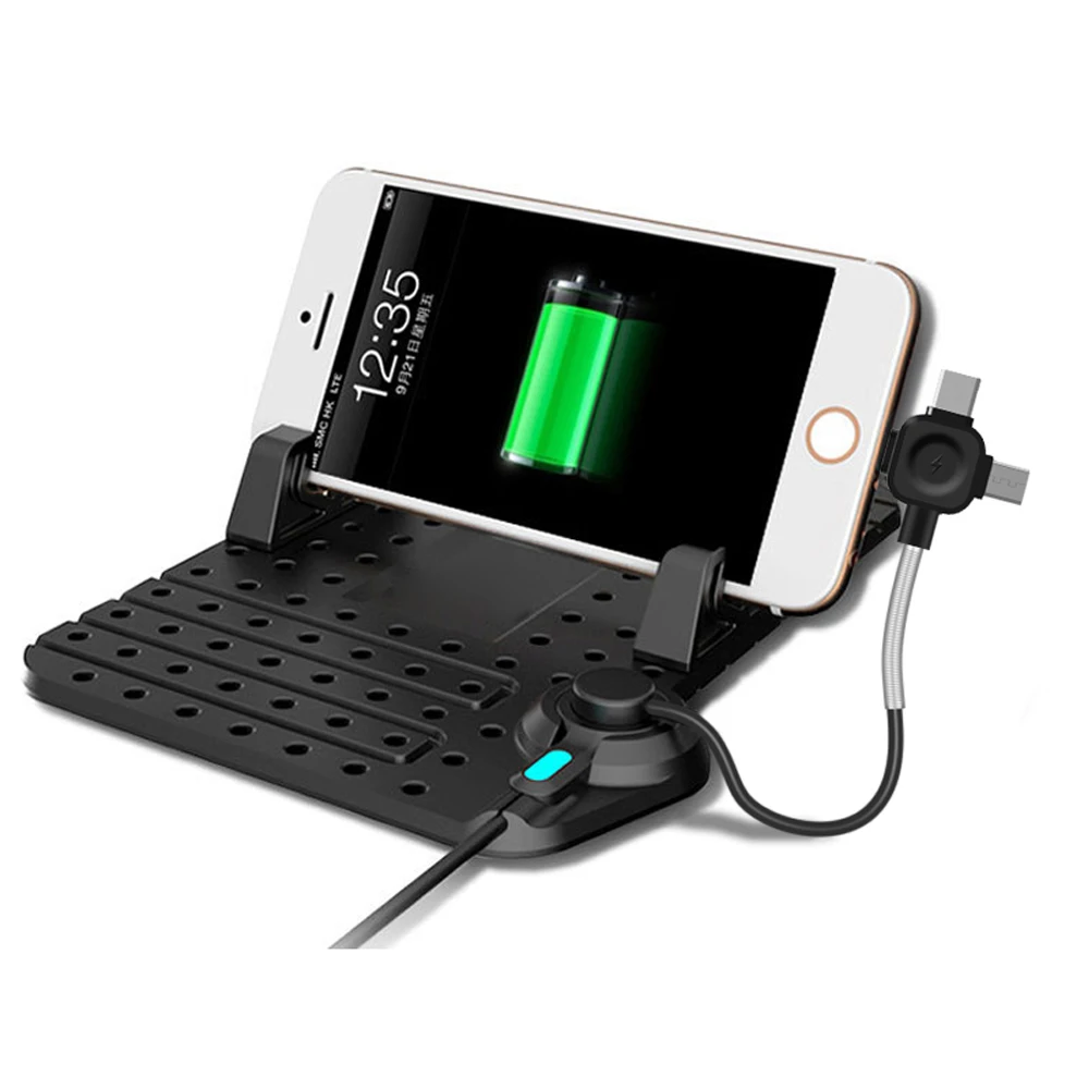Remax для мобильного телефон Автомобильный держатель с магнитным зарядным устройством USB кабель для iPhone 5 5S 6 S 7 7 plus Android xiaomi телефон регулируемый кронштейн