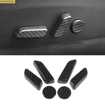 

Seat Adjust Switch Button Covers Panel Trim Car Accessories Car-styling ABS Carbon Fiber 2018 2019 for Tesla Model 3