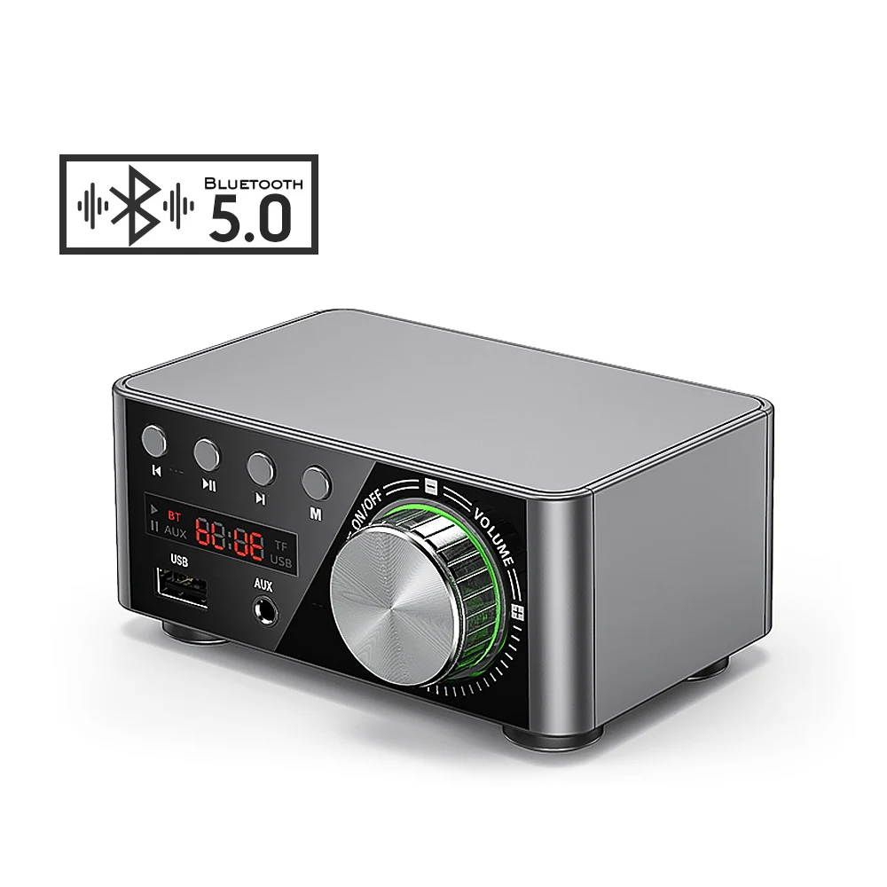 AIYIMA Bluetooth 5.0 MA12070  Class D Mini Amplifier Hifi Fever Audio Power Amplifiers Stereo 2.0 MP3 Lossless Player 50W×2 aiyima bluetooth 5 0 ma12070 class d mini amplifier hifi fever audio power amplifiers stereo 2 0 mp3 lossless player 50w×2