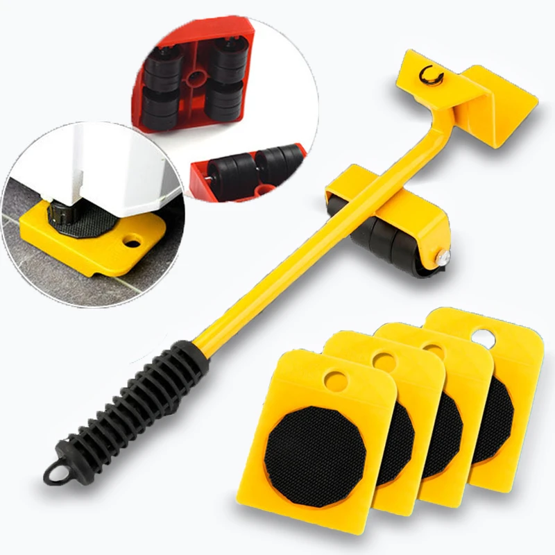 Furniture Mover Tool Set Furniture Transport Lifter Heavy Stuffs Moving Tool 4 Wheeled Mover Roller+1 Wheel Bar Hand Tools Set Furniture Mover Tool Set Furniture Transport Lifter Heavy Stuffs Moving Tool 4 Wheeled Mover Roller+1 Wheel Bar Hand Tools Set