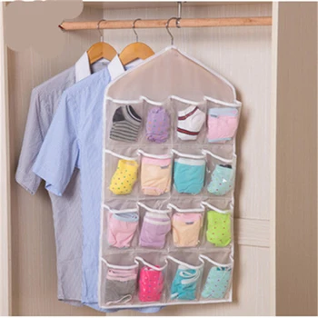 

16 Pocket Over Door Hanging Bag Multipurpose Toy Hanger Storage Bra Underwea Socks Organizer