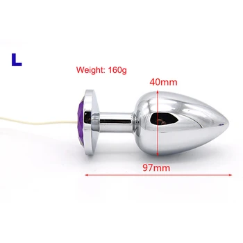 Electro Shock Butt Plug Metal Anal Beads Prostate Electrical Stimulation G Spot Medical Themed Therapy Massager Adult SM Sex Toy 4