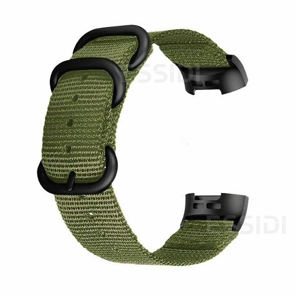 Essidi Sports Nylon Band Loop For Fitbit Charge 5 4 3 2  Watch Woven Bracelet Wrist Replacement For Fitbit Charge 3 4 se Strap