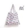 Reusable thick supermarket shopping bag Fashion print Oxford fabric tote large foldable grocery bag 4