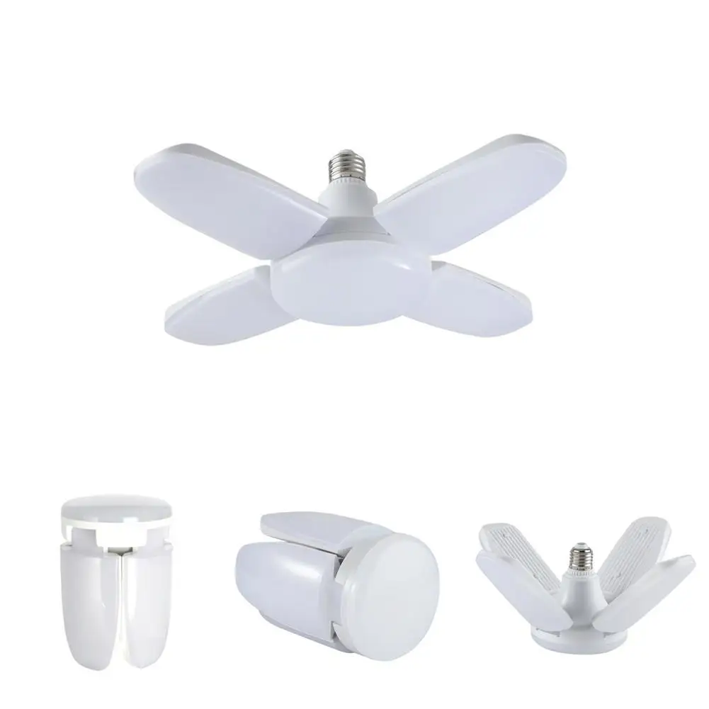 

New 60W E27 LED Light Bulb With 246 Leds Fan Blades Folding Light LED Lamp For Outdoor Garage Shop Home Lamp