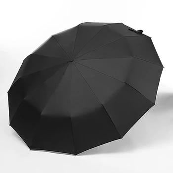 

Vinyl Fully Wind Automatic Foldable Double Umbrella Parasol Waterproof Men Lady Double Mini Umbrella