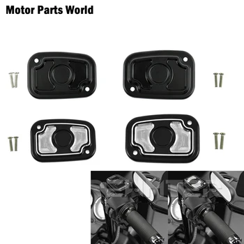 

Motorcycle Brake Master Cylinder Cover Left Right Side For Harley Touring Road King Street Glide FLHX 2008-2017 V-Rod 2006-2017