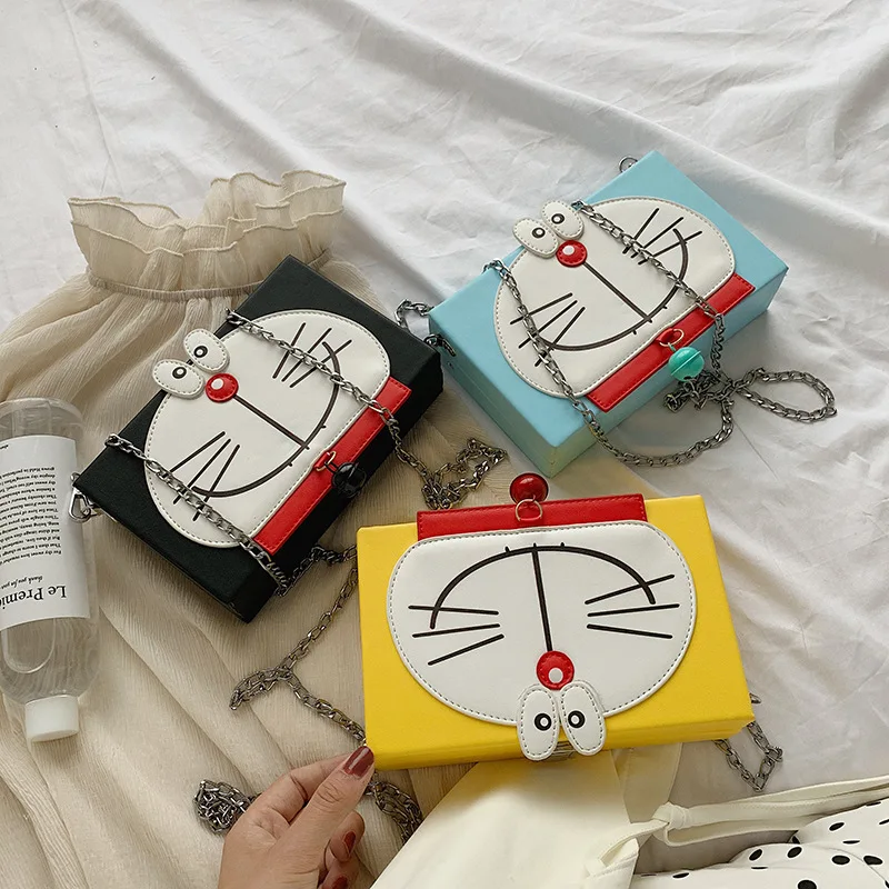 

Manufacturers Direct Selling Creative New Style Bag Women's Korean-style Cartoon Printed Square Sling Bag Simple Chain Crossbody