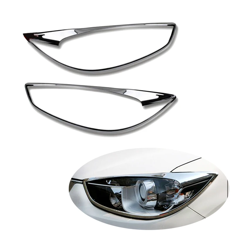 Высокое качество ABS хром для Mazda CX 5 CX5 2015 автомобильные передние фары рамка лампы
