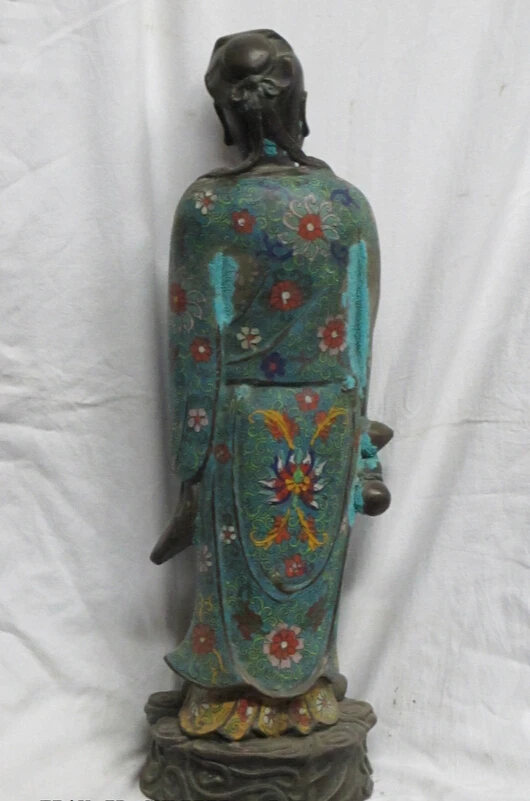 002806 1" Китай Бронза Медь cloisonne Анестезия порошок Хуа Туо хирург статуя доктора