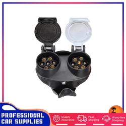 Adaptateur de prise de remorque étanche 13 à double 7 broches Type N S 12V, convertisseur de prise de remorquage de style européen 