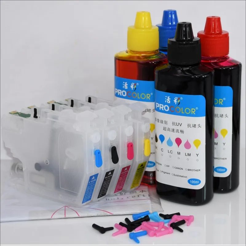 PROCOLOR-LC3513-空墨盒带芯片带染料墨水一套-800-1