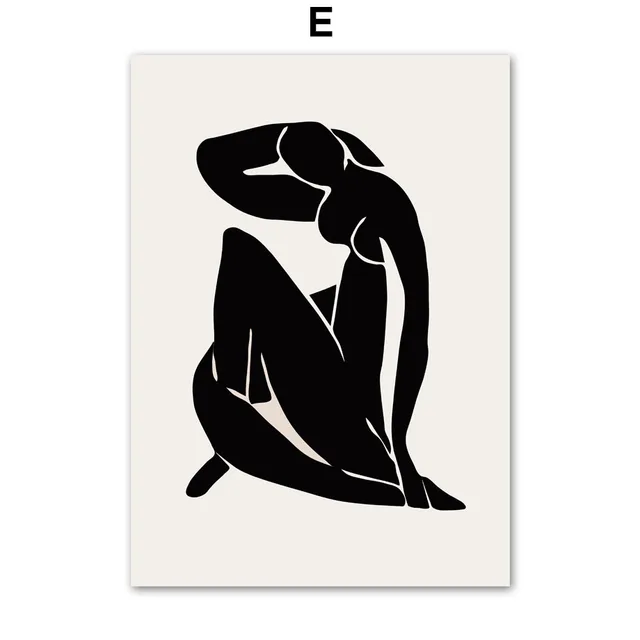 Abstract Matisse Paper Cut Coral Birds Leaves Nordic Poster Nude Wall Art Print Canvas Painting Decor Pictures For Living Room E