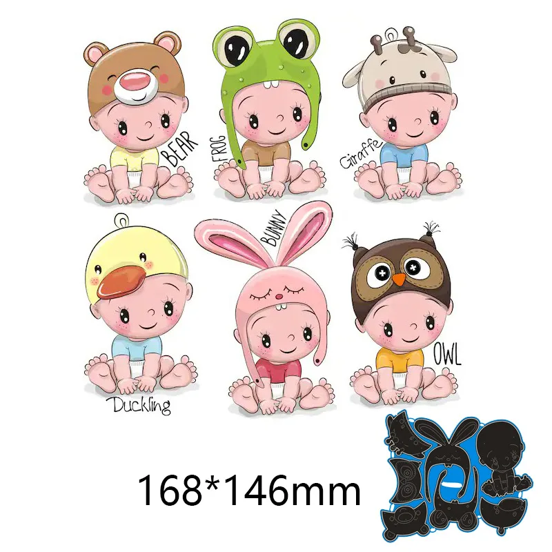 

Cute Baby Shower Cutting Dies DIY Scrapbook Cards Embossing Paper Birthday Party