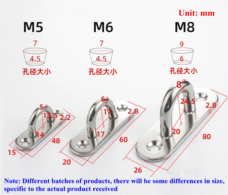 304 Stainless Steel U-Type Hook Wire Rope Tension Device DIY Tool
