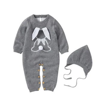 

Baby Rompers 2pcs Long Sleeve Autumn Winter Knitted Newborn Jumpsuits Outfits One Pieces Overall Toddler Kids Clothes#1