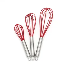 Гироборд с колесами 8 дюймов, 10 дюймов 12-дюймовый венчик для сбивания яиц Нержавеющая сталь ручной венчик для взбивания Силиконовая ручка ручное устройство для перемешивания