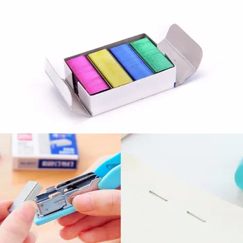 

1Pack 10mm Creative Colorful Stainless Steel Staples Office Binding Supplies( Pack of 800 )
