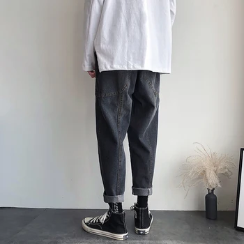 

2020 Spring New Japanese Cotton Stitching Straight Feet Couple Loose Version Trend Casual Original Jeans