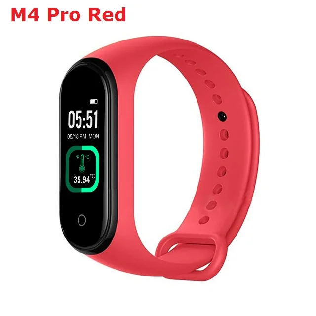 2022 Measurable Body Temperature M4Pro Smart Band Sport Wristband Fitness Blood Pressure Bluetooth Smart Watch Fit Men Women Kid 