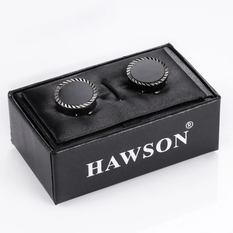 16mm Button Covers for Men Fashion Cufflinks with Mother of Pearl Button Covers HAWSON New Design Men's Accessories with Box