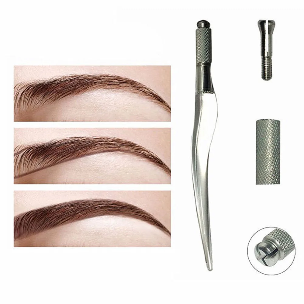 

2020 Hot New 1PC Fashion Eyebrow Permanent Makeup Tattoo Pen Tattoo Machine Eyebrow Microblading Pen Gift 3D Manual Tattoo pen