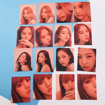 

Kpop BLACKPINK JENNIE LISA ROSE JISOO Small Photo Cards Concert Puzzle Cards New Album Photo Card Photocard 16Pcs/Set 7*9CM
