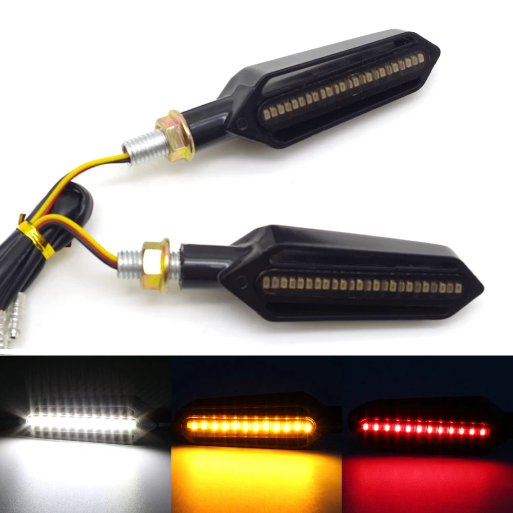 

Flowing motorcycle turn signal lights LED Amber Indcator Lamp Blinker Flasher FOR triumph street twin mv agusta honda shadow 600