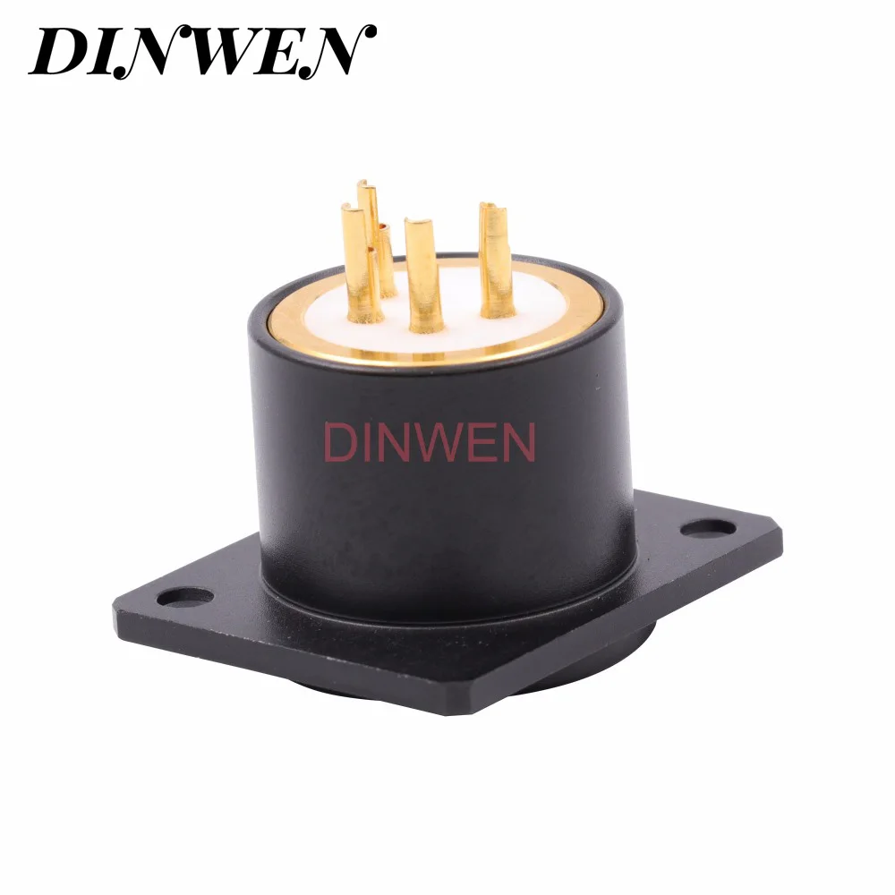 EIZZ 4pin Female XLR Plug Connector Socket Jack Hifi Audio Headphone AMP DIY 24K gold plated Copper pins PTFE Insulator 1PC