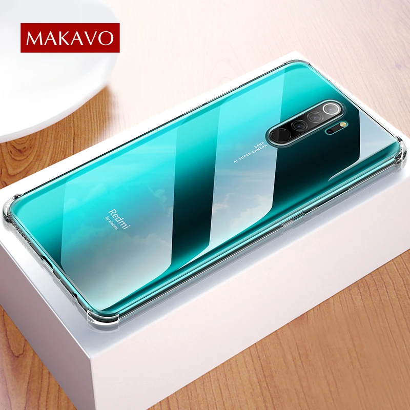 Чехол для Xiaomi Redmi Note 8 Pro защитный мягкий прозрачный чехол подушка безопасности