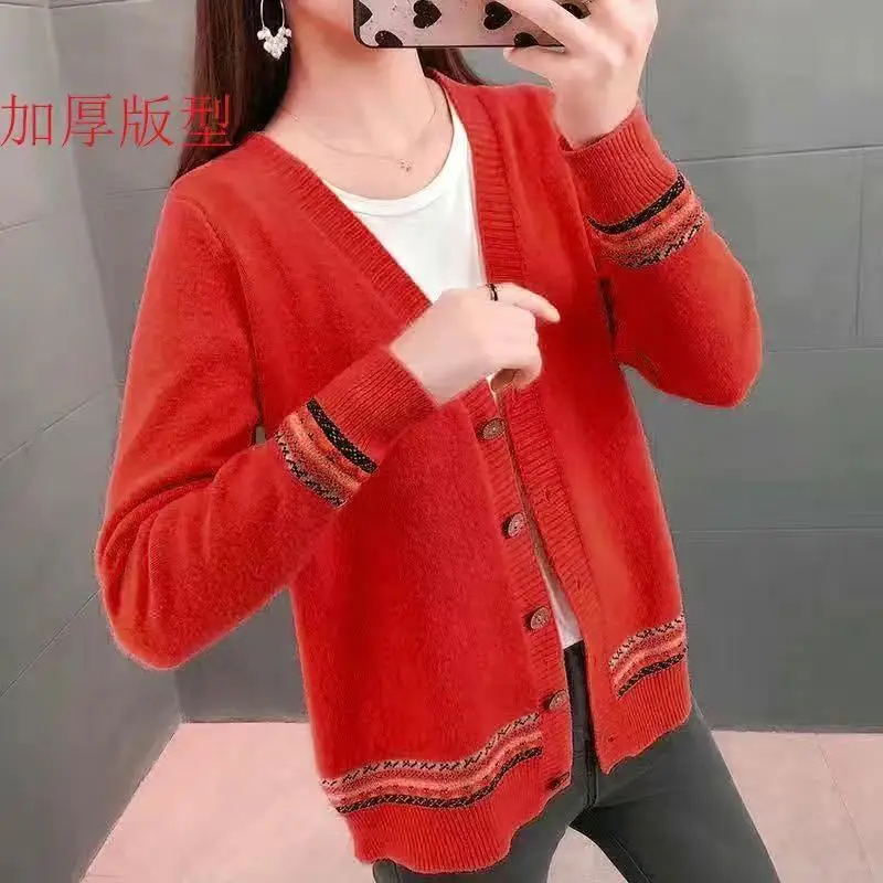 

Spring and autumn new style early spring T-shirt with loose and versatile Cape women's cardigan sweater coat