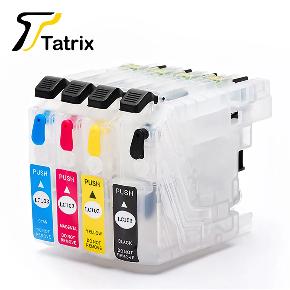 Tatrix For Brother Lc103 Lc101 Refillable Ink Cartridge For Brother Mfc