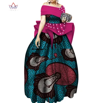 

Off The Shoulder Peal Dresses for Women Party Wedding Casual Date Dashiki African Women Dresses African Dresses for Women WY5051