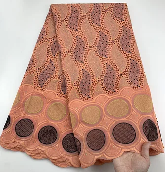 

Swiss Voile Lace In Switzerland With Stones African Dry Lace Fabric High Quality Nigerian Cotton Fabric for wedding dress