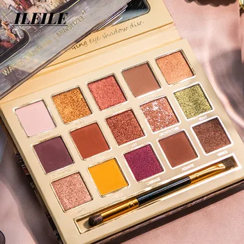 

15 Color Eyeshadow disc super fire parity matte pearl light color eye shadow and makeup. shimmer eyeshadow palette